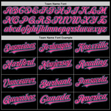 Load image into Gallery viewer, Custom Black Pink Pinstripe Light Blue Authentic Sleeveless Baseball Jersey
