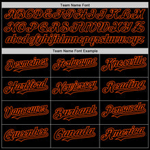 Load image into Gallery viewer, Custom Black Orange Pinstripe Orange Authentic Sleeveless Baseball Jersey
