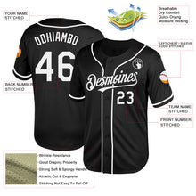 Load image into Gallery viewer, Custom Black White Mesh Authentic Throwback Baseball Jersey
