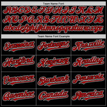 Load image into Gallery viewer, Custom Black Red-White Mesh Authentic Throwback Baseball Jersey
