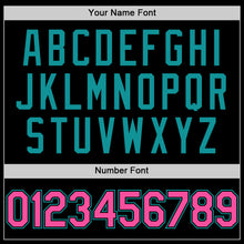 Load image into Gallery viewer, Custom Black Pink-Teal Mesh Authentic Throwback Baseball Jersey
