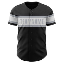 Load image into Gallery viewer, Custom Black White-Gray Authentic Baseball Jersey
