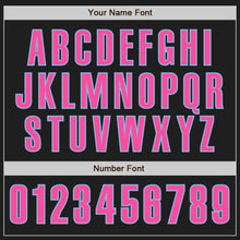 Load image into Gallery viewer, Custom Black Pink-Light Blue Authentic Baseball Jersey
