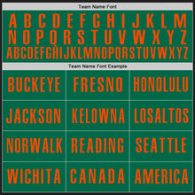 Load image into Gallery viewer, Custom Black Kelly Green-Orange Authentic Baseball Jersey
