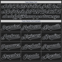 Load image into Gallery viewer, Custom Black Gray Authentic Baseball Jersey
