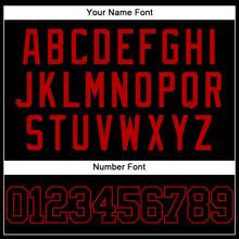 Load image into Gallery viewer, Custom Black Red Mesh Authentic Throwback Baseball Jersey
