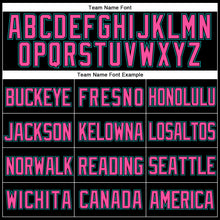 Load image into Gallery viewer, Custom Black Teal-Pink Mesh Authentic Throwback Baseball Jersey
