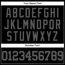 Load image into Gallery viewer, Custom Black Steel Gray Mesh Authentic Throwback Baseball Jersey
