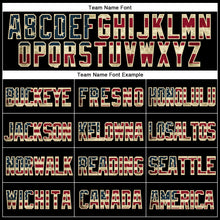 Load image into Gallery viewer, Custom Black Vintage USA Flag-Cream Mesh Authentic Throwback Baseball Jersey
