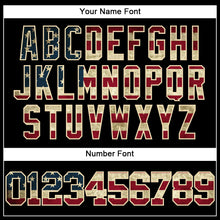 Load image into Gallery viewer, Custom Black Vintage USA Flag-Cream Mesh Authentic Throwback Baseball Jersey
