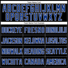 Load image into Gallery viewer, Custom Black Royal-White Mesh Authentic Throwback Baseball Jersey
