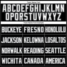 Load image into Gallery viewer, Custom Black White-Gray Mesh Authentic Throwback Baseball Jersey
