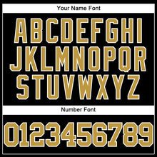 Load image into Gallery viewer, Custom Black Old Gold-White Mesh Authentic Throwback Baseball Jersey
