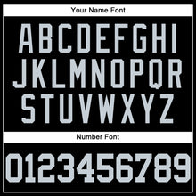 Load image into Gallery viewer, Custom Black Silver Mesh Authentic Throwback Baseball Jersey
