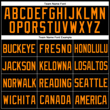 Load image into Gallery viewer, Custom Black Bay Orange Mesh Authentic Throwback Baseball Jersey
