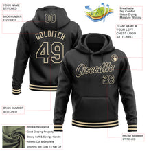 Load image into Gallery viewer, Custom Stitched Black Cream Sports Pullover Sweatshirt Hoodie
