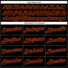 Load image into Gallery viewer, Custom Stitched Black Orange Sports Pullover Sweatshirt Hoodie

