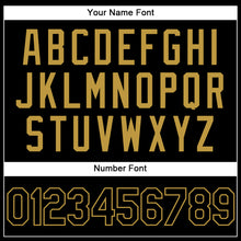 Load image into Gallery viewer, Custom Stitched Black Old Gold Sports Pullover Sweatshirt Hoodie
