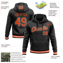 Load image into Gallery viewer, Custom Stitched Black Orange-White Sports Pullover Sweatshirt Hoodie

