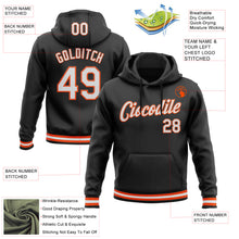 Load image into Gallery viewer, Custom Stitched Black White-Orange Sports Pullover Sweatshirt Hoodie
