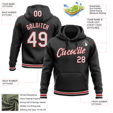 Load image into Gallery viewer, Custom Stitched Black White-Red Sports Pullover Sweatshirt Hoodie
