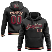 Load image into Gallery viewer, Custom Stitched Black Crimson-City Cream Sports Pullover Sweatshirt Hoodie
