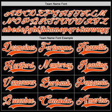 Load image into Gallery viewer, Custom Black Orange-White Hockey Lace Neck Jersey
