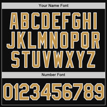 Load image into Gallery viewer, Custom Black Old Gold-White Authentic Throwback Baseball Jersey
