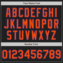 Load image into Gallery viewer, Custom Black Orange-Purple Authentic Baseball Jersey
