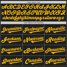 Load image into Gallery viewer, Custom Black Gold Authentic Baseball Jersey
