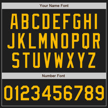 Load image into Gallery viewer, Custom Black Gold Authentic Baseball Jersey
