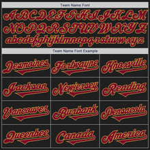 Load image into Gallery viewer, Custom Black Maroon-Old Gold Authentic Baseball Jersey
