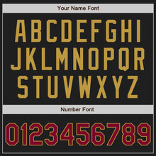 Load image into Gallery viewer, Custom Black Maroon-Old Gold Authentic Baseball Jersey
