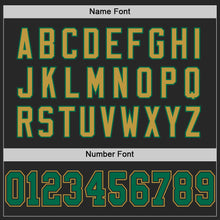 Load image into Gallery viewer, Custom Black Kelly Green-Old Gold Mesh Authentic Football Jersey
