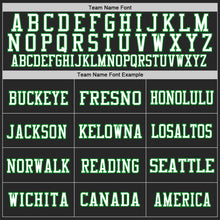 Load image into Gallery viewer, Custom Black Grass Green-White Mesh Authentic Football Jersey
