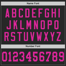 Load image into Gallery viewer, Custom Black Deep Pink Mesh Authentic Football Jersey
