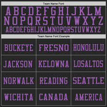 Load image into Gallery viewer, Custom Black Medium Purple Mesh Authentic Football Jersey
