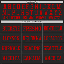 Load image into Gallery viewer, Custom Black USA Flag-Red Mesh Authentic Football Jersey
