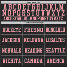 Load image into Gallery viewer, Custom Black Medium Pink-Steel Gray Mesh Authentic Football Jersey
