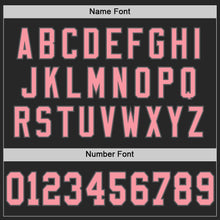 Load image into Gallery viewer, Custom Black Medium Pink-Steel Gray Mesh Authentic Football Jersey
