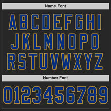 Load image into Gallery viewer, Custom Black Royal-Old Gold Mesh Authentic Football Jersey
