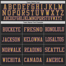 Load image into Gallery viewer, Custom Black Purple-Old Gold Mesh Authentic Football Jersey
