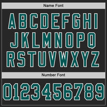 Load image into Gallery viewer, Custom Black Midnight Green-White Mesh Authentic Football Jersey
