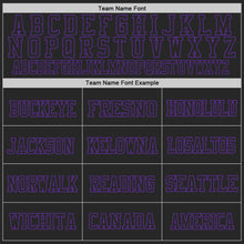 Load image into Gallery viewer, Custom Black Purple Mesh Authentic Football Jersey
