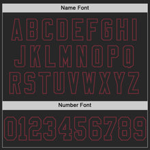 Load image into Gallery viewer, Custom Black Burgundy Mesh Authentic Football Jersey
