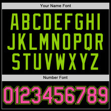Load image into Gallery viewer, Custom Black Pink-Neon Green Authentic Throwback Basketball Jersey
