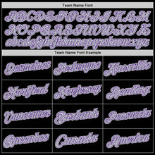 Load image into Gallery viewer, Custom Black Gray-Purple Authentic Throwback Basketball Jersey
