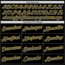 Load image into Gallery viewer, Custom Black Royal-Gold Authentic Throwback Basketball Jersey
