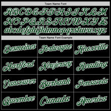 Load image into Gallery viewer, Custom Black Green-White Authentic Throwback Basketball Jersey
