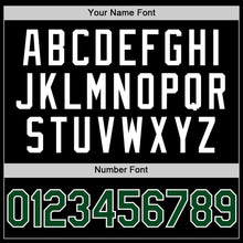 Load image into Gallery viewer, Custom Black Green-White Authentic Throwback Basketball Jersey
